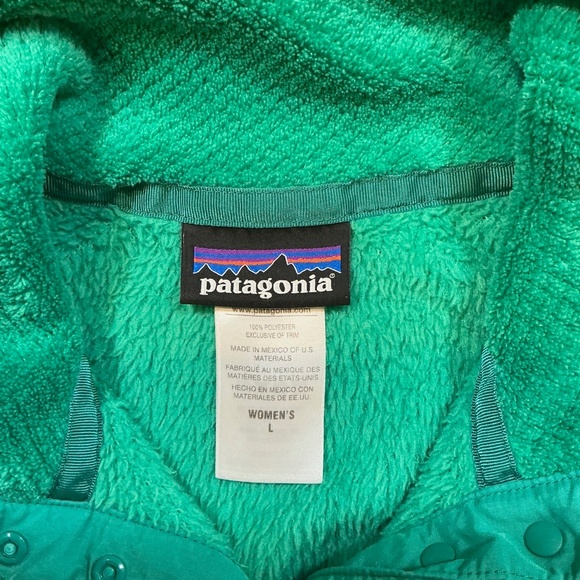 Patagonia Women’s Re-Tool Snap-T® Pullover Fleece Aqua Stone Beryl Green Size L - Picture 6 of 9